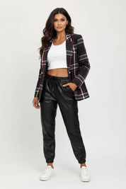 Geruite dames blazer met elegante pasvorm – Madison