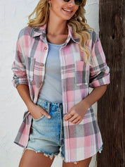 Geruite dames flannel blouse – Meadow
