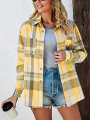 Geruite dames flannel blouse – Meadow