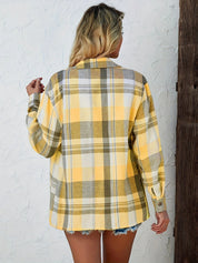 Geruite dames flannel blouse – Meadow