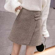 Geruite dames skort met overslag – Kensington