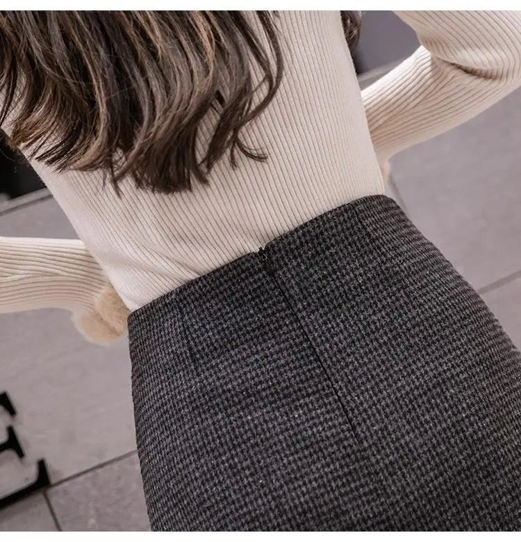 Geruite dames skort met overslag – Kensington