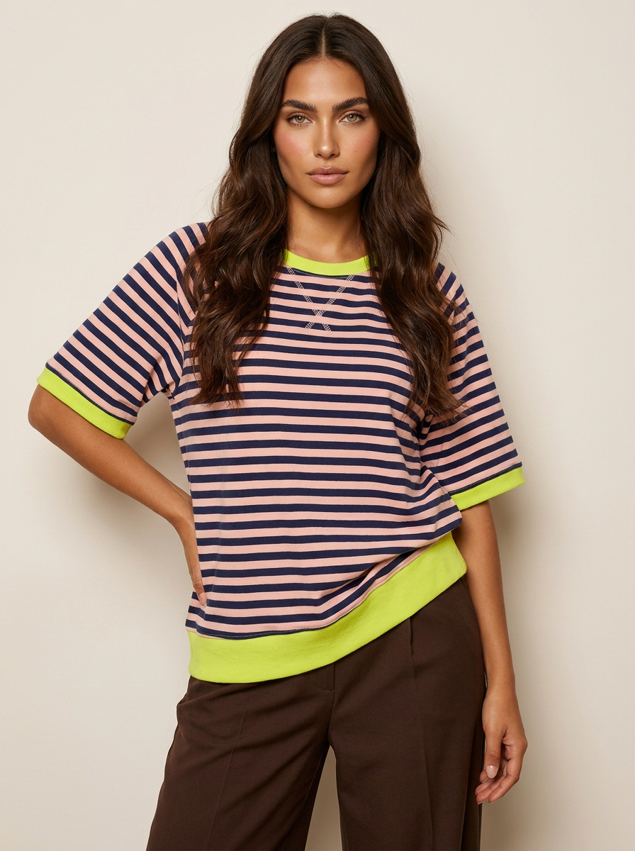 Gestreept oversized T-shirt - Julia