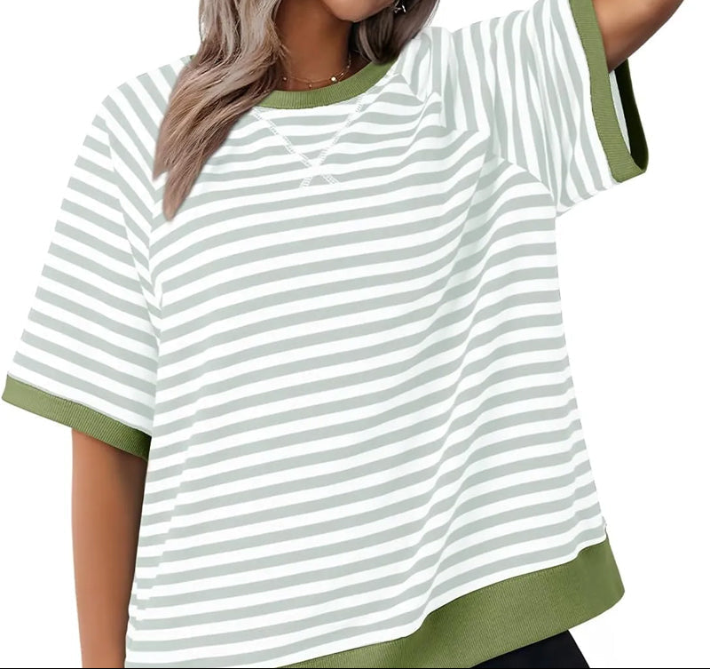 Gestreept oversized T-shirt - Julia