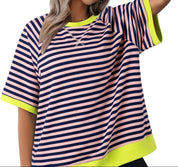 Gestreept oversized T-shirt - Julia
