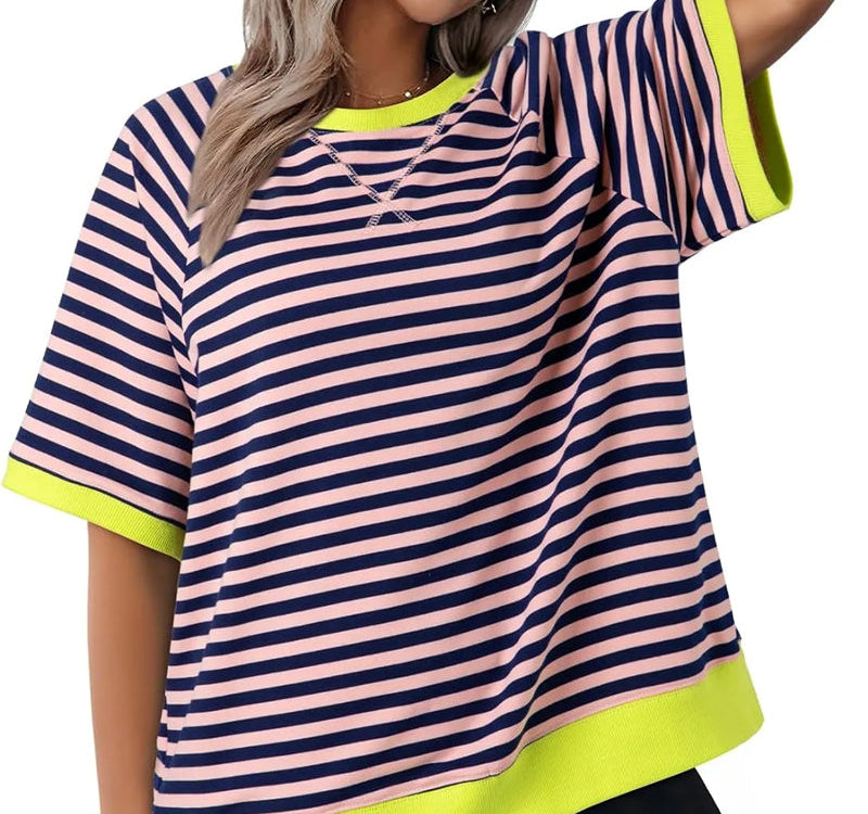 Gestreept oversized T-shirt - Julia
