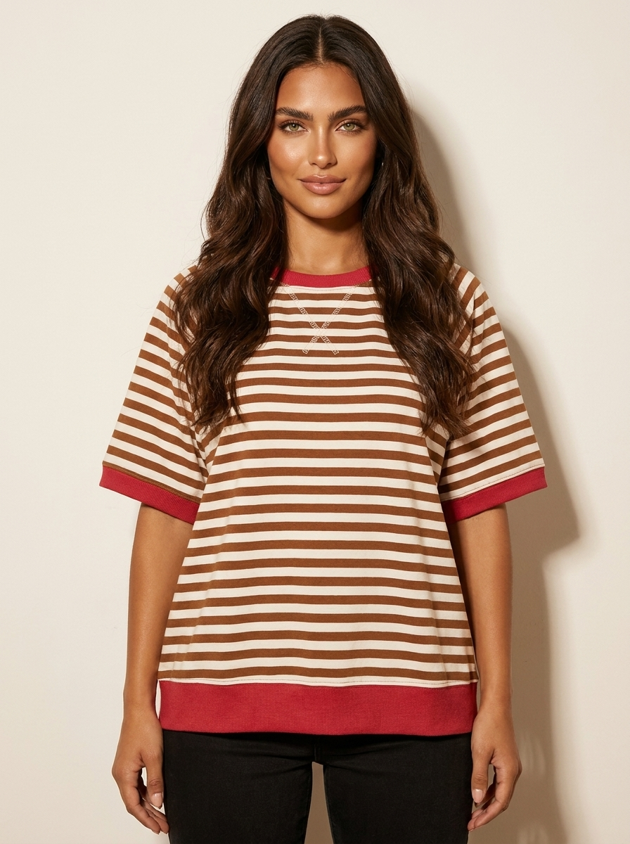 Gestreept oversized T-shirt - Julia