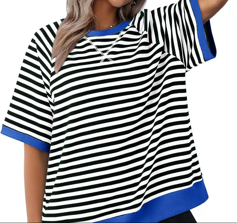 Gestreept oversized T-shirt - Julia