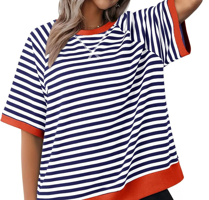 Gestreept oversized T-shirt - Julia