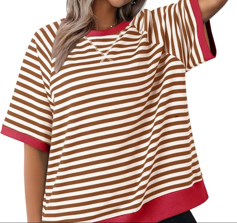 Gestreept oversized T-shirt - Julia
