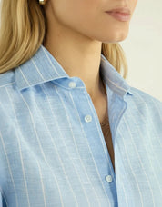 Gestreepte Linnenmix Blouse – Fleur