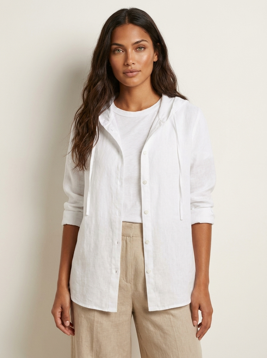 Gestreepte blouse met capuchon - Lotte