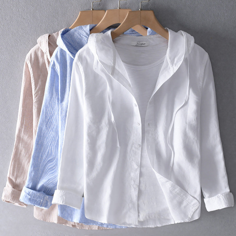 Gestreepte blouse met capuchon - Lotte