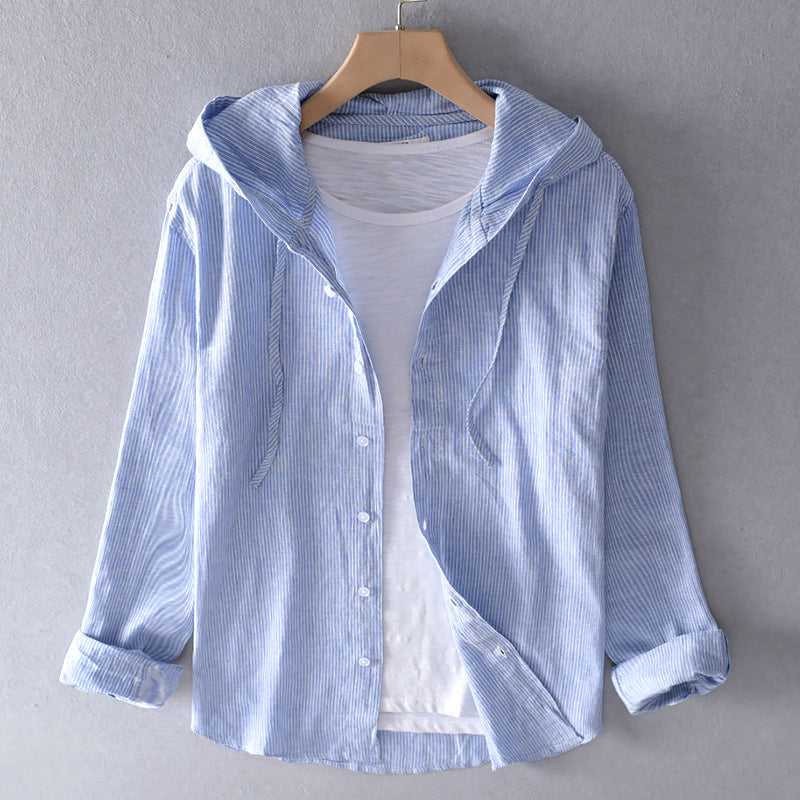 Gestreepte blouse met capuchon - Lotte