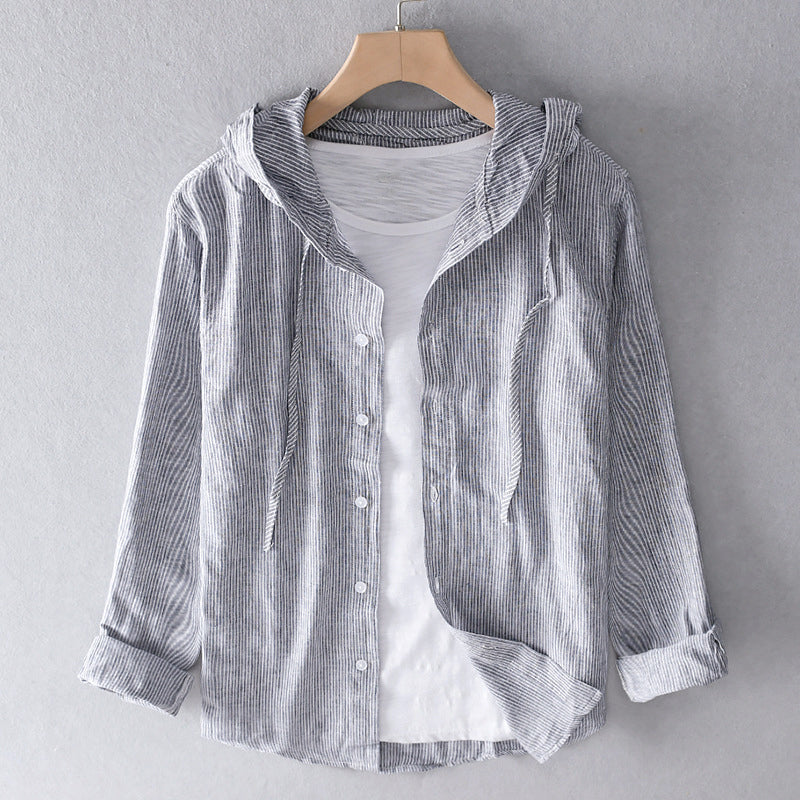 Gestreepte blouse met capuchon - Lotte