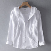 Gestreepte blouse met capuchon - Lotte