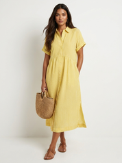 Gestreepte midi blousejurk - Céline