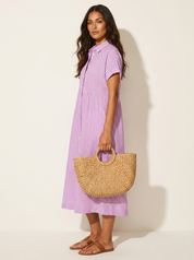 Gestreepte midi blousejurk - Livia