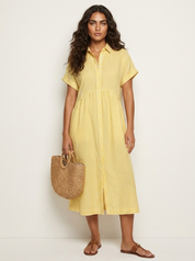 Gestreepte midi blousejurk - Livia