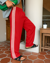 Gestreepte dames broek met hoge taille – Amara