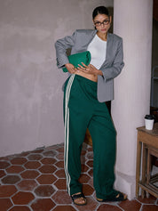 Gestreepte dames broek met hoge taille – Amara