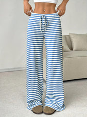Gestreepte dames lounge broek met wijde pijpen – Mila