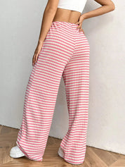 Gestreepte dames lounge broek met wijde pijpen – Mila