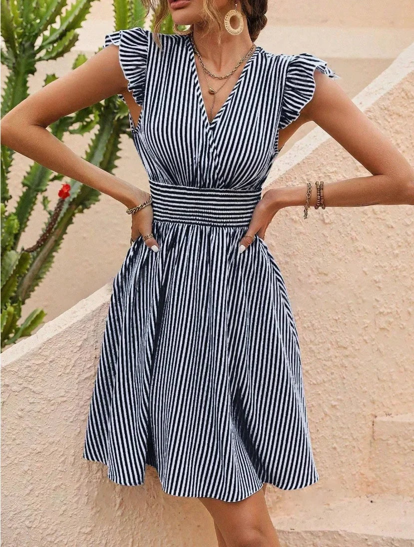 Gestreepte zomerjurk dames – Lunéa