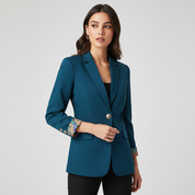 Getailleerde damesblazer met klassieke revers