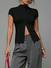 Getailleerde button-up top – Aria