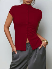 Getailleerde button-up top – Aria