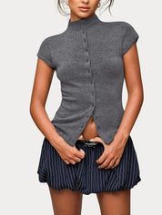 Getailleerde button-up top – Aria