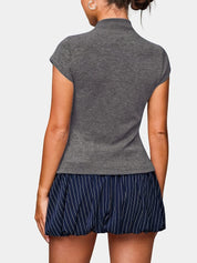 Getailleerde button-up top – Aria