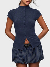 Getailleerde button-up top – Aria