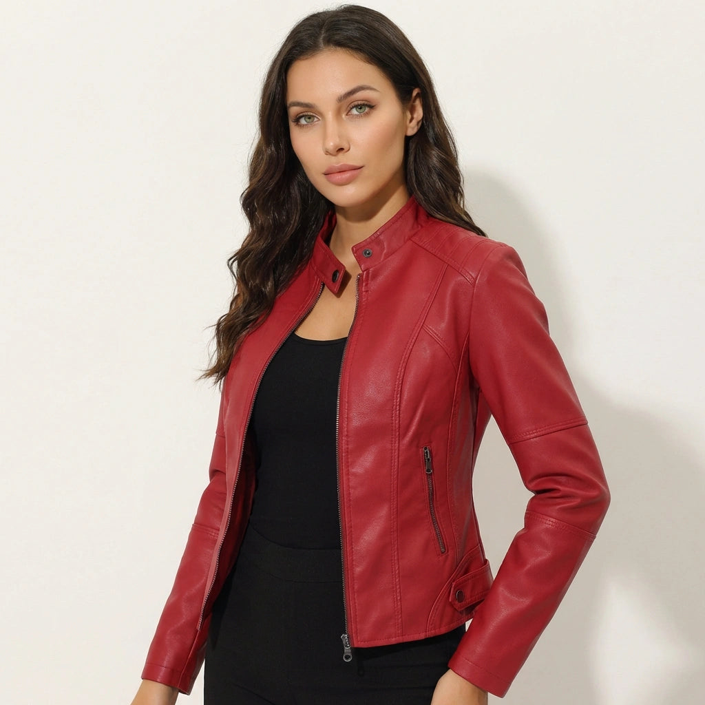 Tailored leather women’s jacket - Valentina