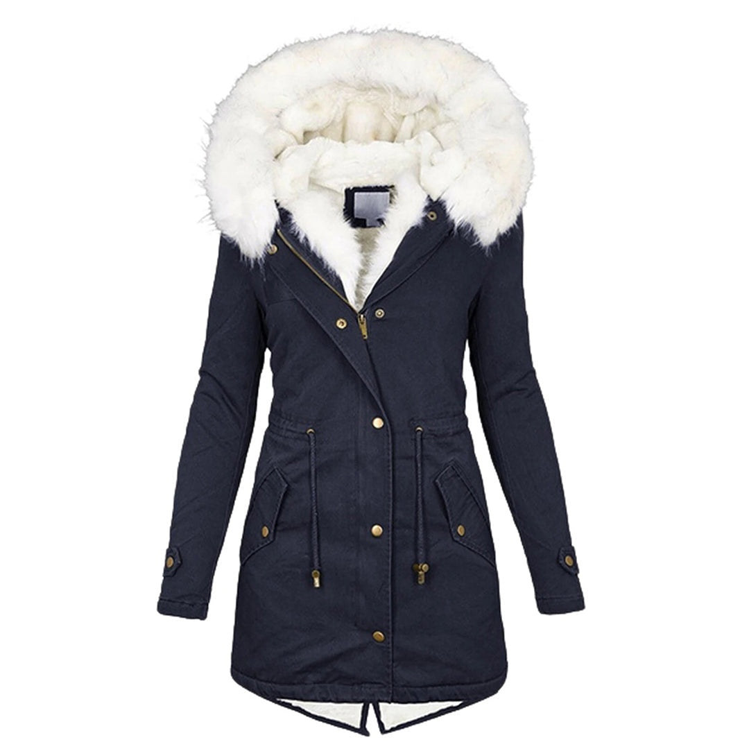 Getailleerde winterparka met zachte voering en elegante capuchon