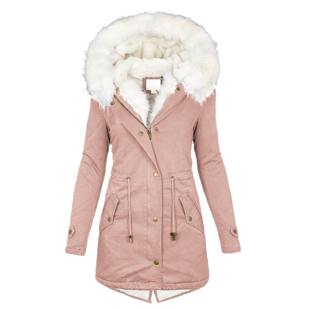 Getailleerde winterparka met zachte voering en elegante capuchon