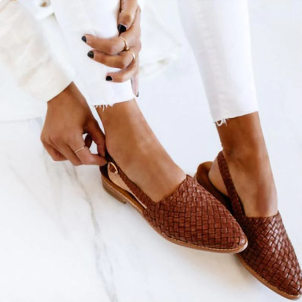 Braided slingback ballet flats - Elena
