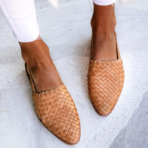 Braided slingback ballet flats - Elena
