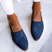 Gevlochten slingback ballerina's - Elena