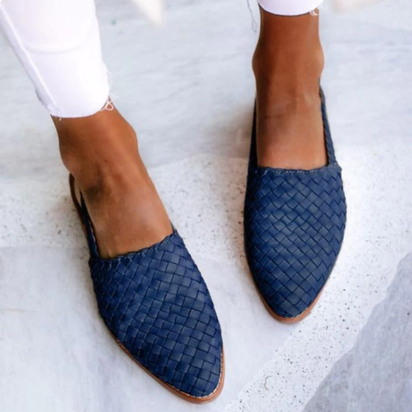 Braided slingback ballet flats - Elena