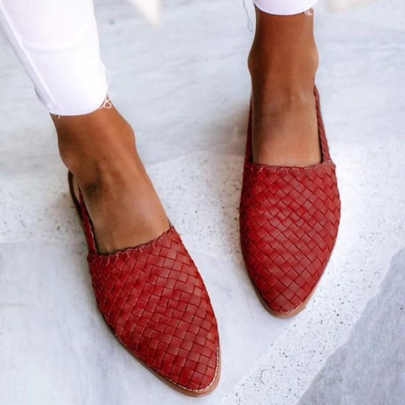 Braided slingback ballet flats - Elena