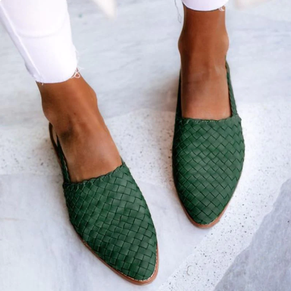 Braided slingback ballet flats - Elena