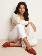Gevlochten slingback loafers - Julia