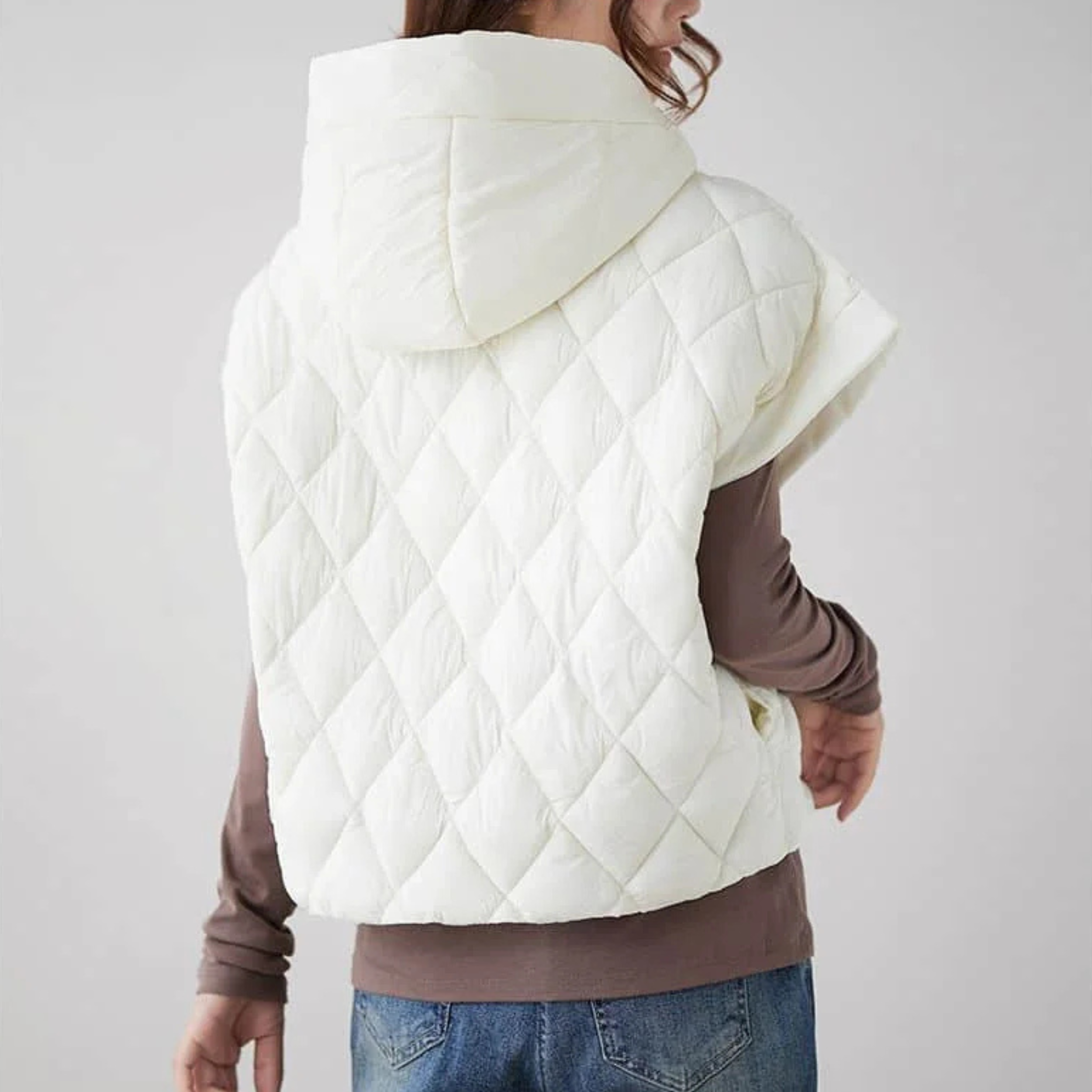 Gewatteerde dames bodywarmer met capmouw – Oslo