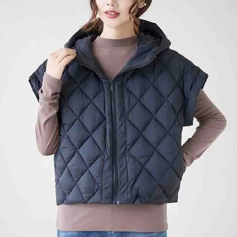 Gewatteerde dames bodywarmer met capmouw – Oslo