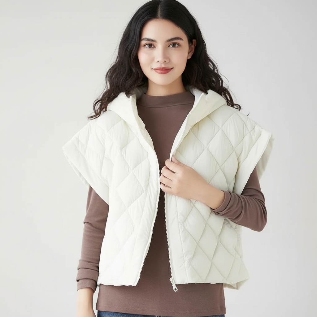 Gewatteerde dames bodywarmer met capmouw – Oslo