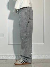 Glitter cargo jeans met wide-leg pasvorm - Nova