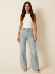 Glitterende wide leg jeans – Sabine