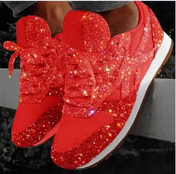 Glitter sneakers voor dames